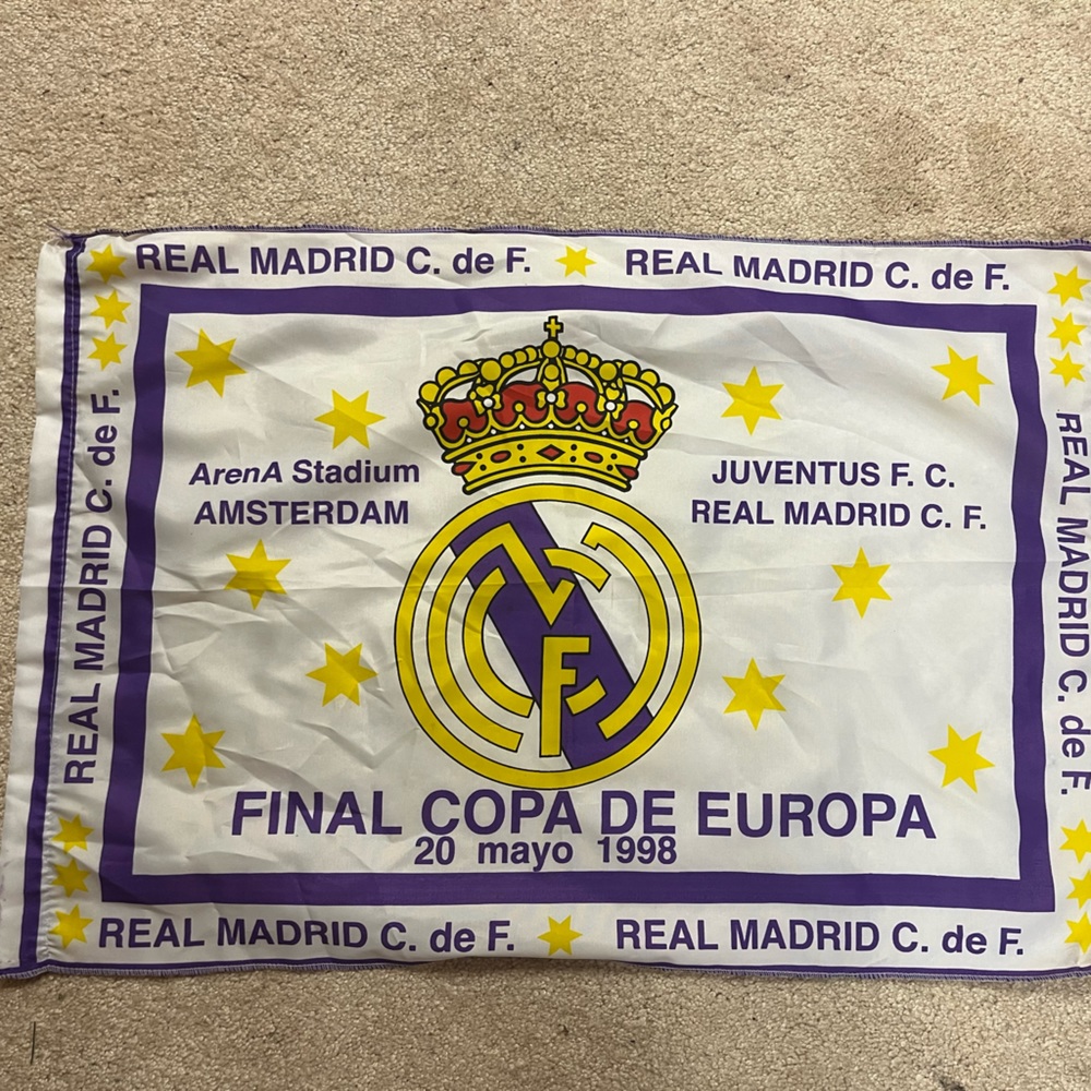 Vintage Real Madrid Flag 1998